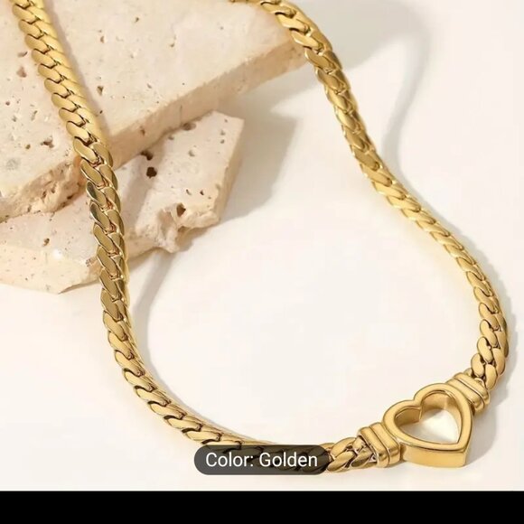 2pcs Stainless Steel gold plate fashion chain set . - Picture 3 of 4